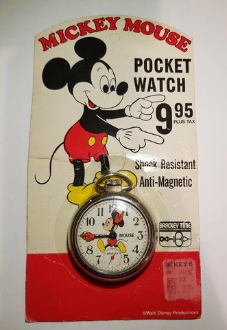 Mechanické kapesní hodinky Mickey Mouse Bradley ze 70. let