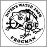 Logo "potápěčské žáby", které můžete vidět na zadní straně hodinek Casio Frogman